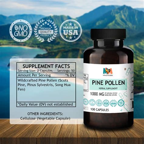 Pine Pollen Testosterone Capsules Wildcrafted Pine Pollen Scots