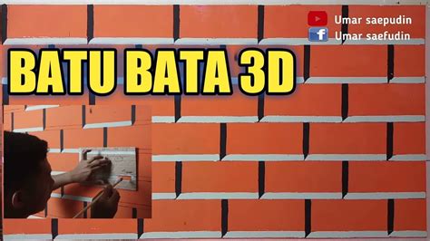 Cara Cat Dinding Motif Batu Bata D Dimensi Tutorial Motif Batu