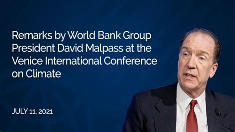 Remarks by World Bank Group President David Malpass at the Venice ...