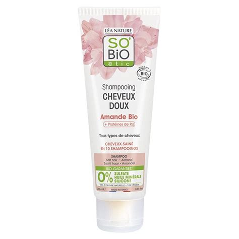 So Bio Étic Cheveux Doux Shampoing Amande Protéines de Riz Bio 250ml