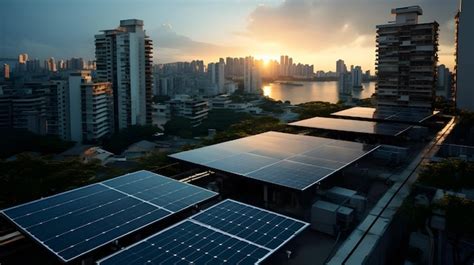 Premium Photo Solar Panels Installed On The Rooftops