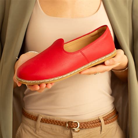 Red Slip On Shoes For Women Charix