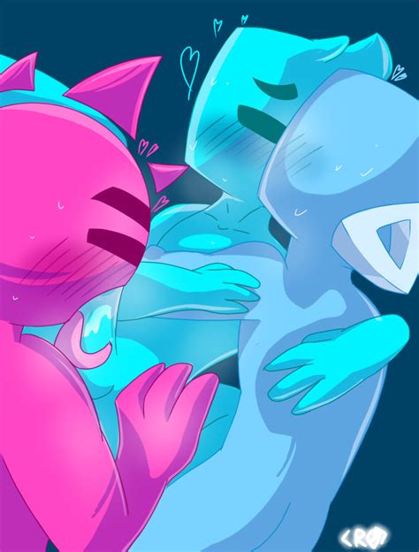 Rule 34 Ambiguous Gender Blixer Blush Bodily Fluids Cyan Jsab Cyan Just Shapes And Beats