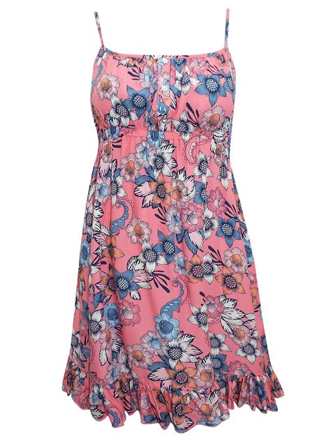 Boux Avenue Boux Avenue Pink Zany Floral Print Frill Hem Chemise