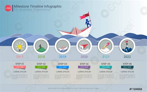 Milestone Timeline Infographic Design Stock Vector 1184868 Crushpixel