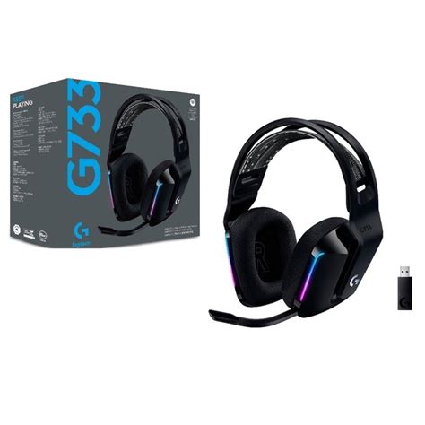 Headset Gamer Logitech Gaming G733 Preto Rgb Lightsync Wi Fi Dolby Digital Surround 7 1 981 000863