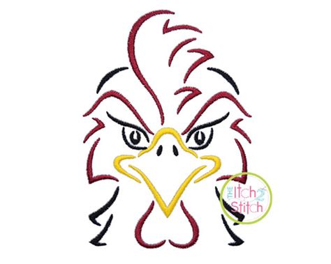 Gamecock Mascot Embroidery | Etsy