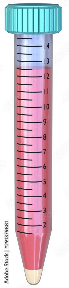 15 mL centrifuge tube with cell pellet and media Stock Illustration ...