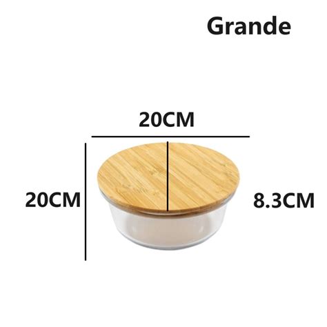 Potes De Vidro 1350Ml 950Ml 620Ml Hermético Redondo Para Mantimentos