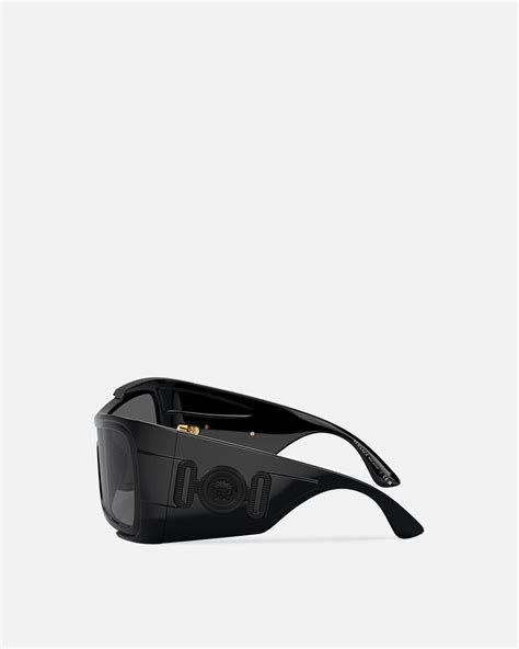 Maxi Medusa Biggie Shield Sunglasses Black Versace Us