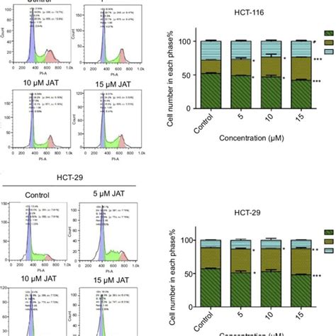 Effect Of Jat On Cell Cycle In Colon Cancer Notes A Hct Cells