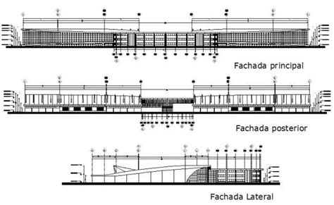 Elevation Convention Center Detail Dwg File Convention Centre