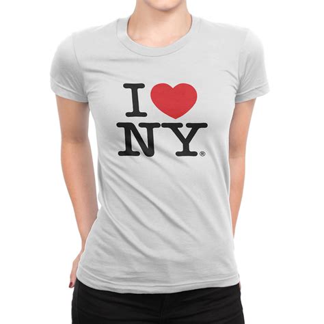 I Love Ny New York Womens T Shirt Spandex Tee Heart White Ebay