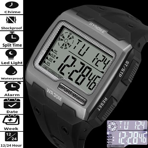 Synoke Outdoor Sport S Shockproof Watch Big Size Dial Led Waterproof