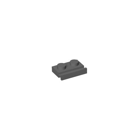 Lego Dark Stone Gray Plate X With Door Rail Brick Owl