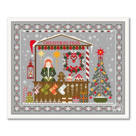 Christmas Fair Cross Stitch Christmas Fair Sampler Winter Fair