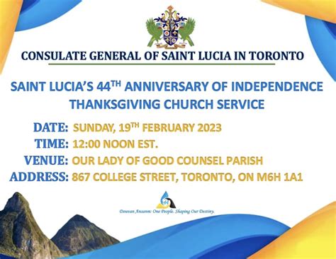 Diaspora Affairs Consulate General Of Saint Lucia In Toronto