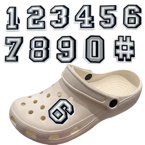 Crocs Pins Number Charms Crocs Shoe Charm Number Croc Jibbitz