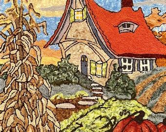 Almost Halloween Storybook Cottage Rug Hooking Pattern Based Etsy