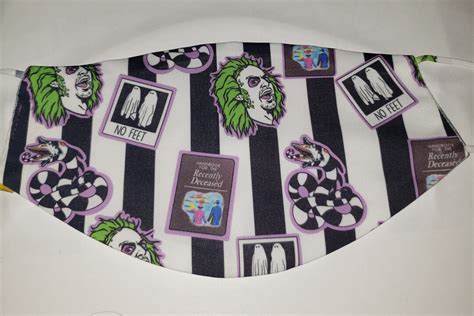 Beetlejuice Face Mask Etsy