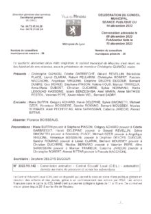 Conseil municipal du 14 décembre 2023 Délibération n 2023 VII 142