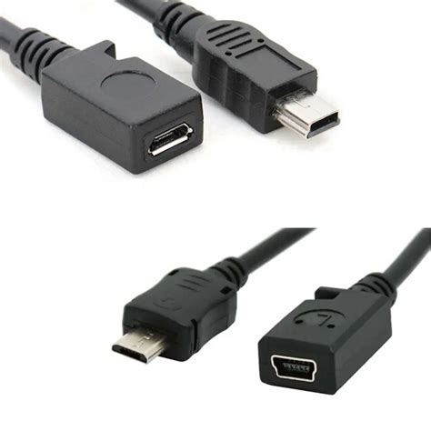 Mini Usb Male To Micro Usb B Female Data Charger Cable Adapter Converter Charger Data Cable