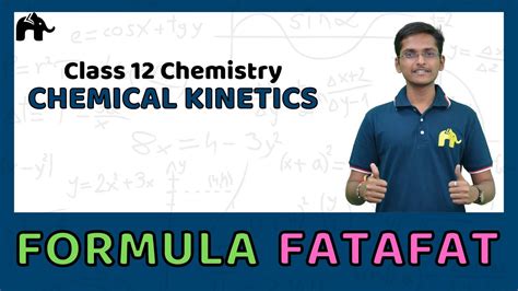 Chemical Kinetics Class Chemistry Formulas Sheet Revision List