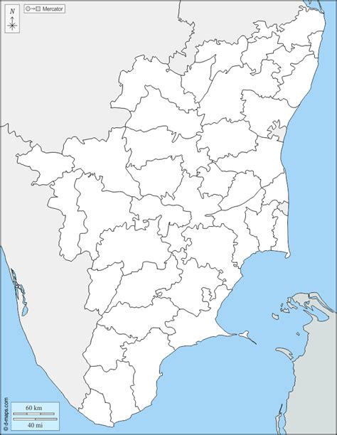 Tamil Nadu Outline Map Tamil Nadu Free Maps Free Blank Maps Free