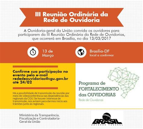 Iii Reuni O Ordin Ria Da Rede De Ouvidorias Ouvidorias Gov