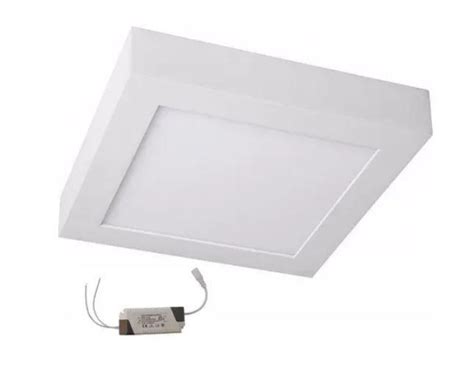 Placa De Led 12w Sobrepor Quadrado Branco Quente 3000k Luz Sollar