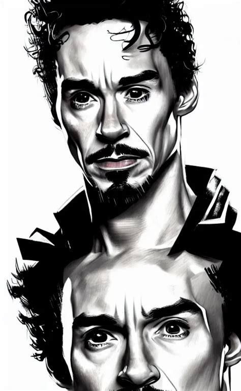 Portrait Of Robert Sheehan As Tony Stark From The Stable Diffusion