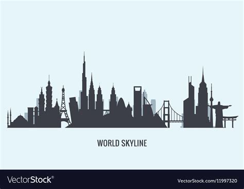 World Skyline Silhouette