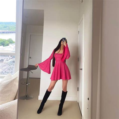 Dolls Kill Pink Sparkly Flared Sleeve Mini Dress In Depop