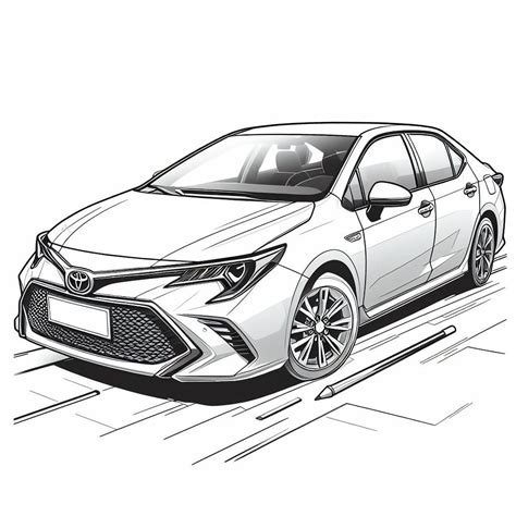 Toyota Corolla Coloring Pages Etsy