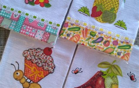 Kit Panos De Prato Patchwork Passa Fita Elo Pano De Prato