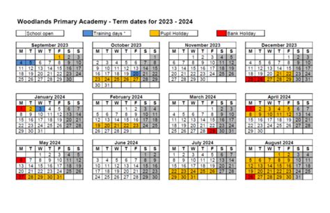 Term dates - Woodlands Primary Academy