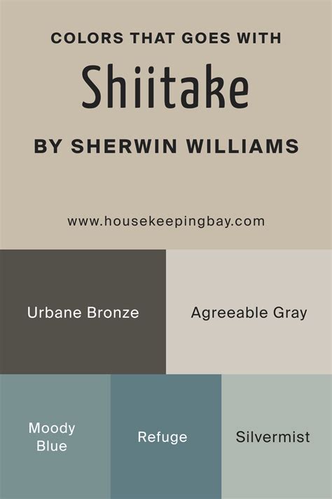 Colors That Go With Sw Shiitake House Color Palettes Paint Colors