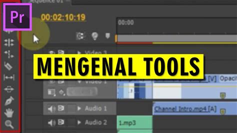 Tutorial Mengenal Fungsi Tools Di Adobe Premiere Pro Youtube