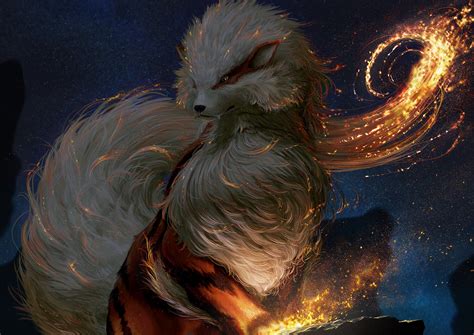 Majestic Arcanine Hd Wallpaper Anime Pok Mon Art By Dekunobou Kizakura