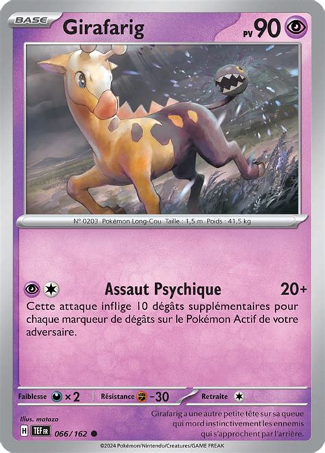 Girafarig Écarlate et Violet Forces Temporelles 066 Poképédia