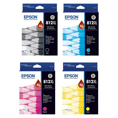 Genuine Original Epson 812xl Ink Cartridge Value Pack Black Cyan Magenta Yellow Ebay