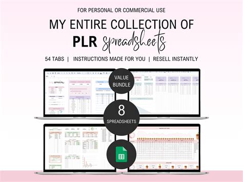 Plr Budget Spreadsheet Bundle Plr Spreadsheet Google Sheet Plr Master