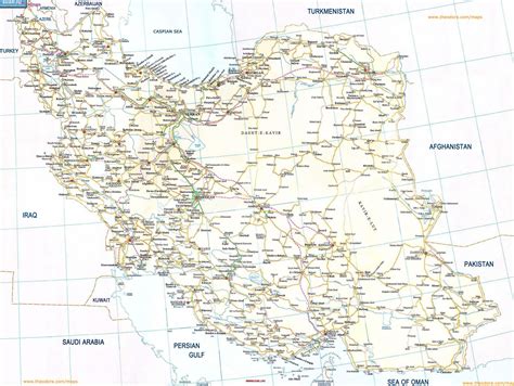 карты : Карта автодорог Ирана (англ.) | Иран | Туристический портал ...