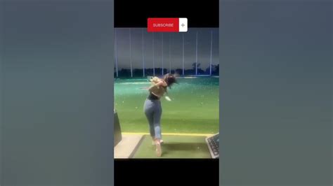 Amazing Hotgirl Swing On Her At Topgolf Shorts Golf Swing You Need To See Golf Girl