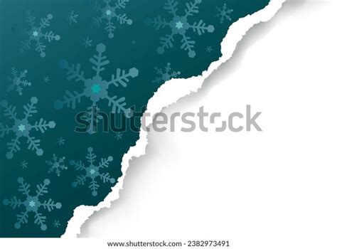 Christmas Ripped Paper Blue Background Illustration Stock Vector