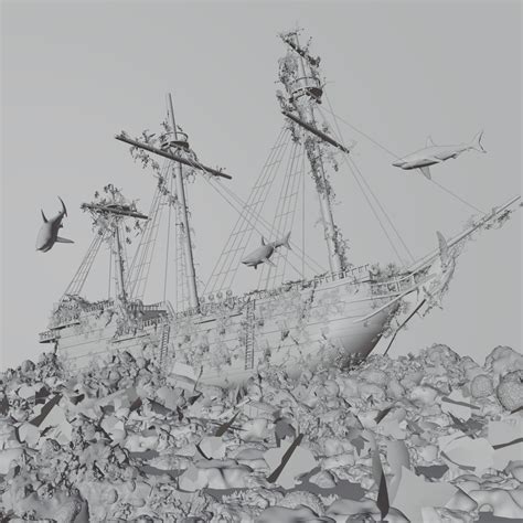 Sunken Ships Drawings