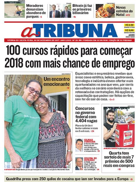 Rep Rter Paulo Maciel Capa Do Jornal A Tribuna F