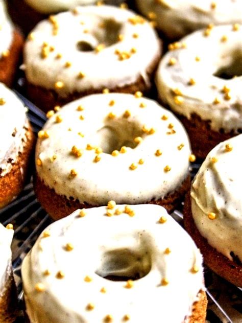 Mini Gingerbread Donuts With White Chocolate Cinnamon Glaze Recipe