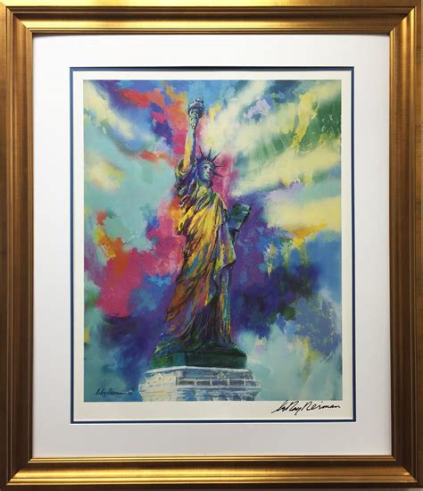 Amazon LEROY NEIMAN Statue Of Liberty Newly Custom Framed Hand