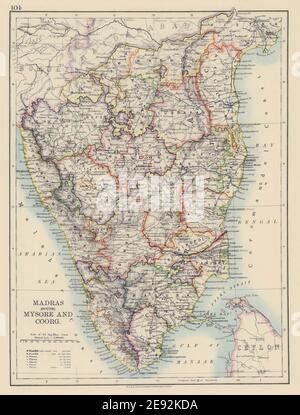 British India S Coromandel Malabar Coasts Madras Chennai Mysore